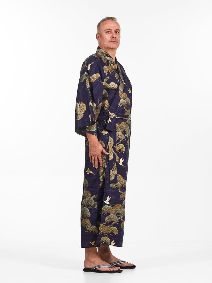 Japanse Kimono Heren - Crane & Pine One Size
