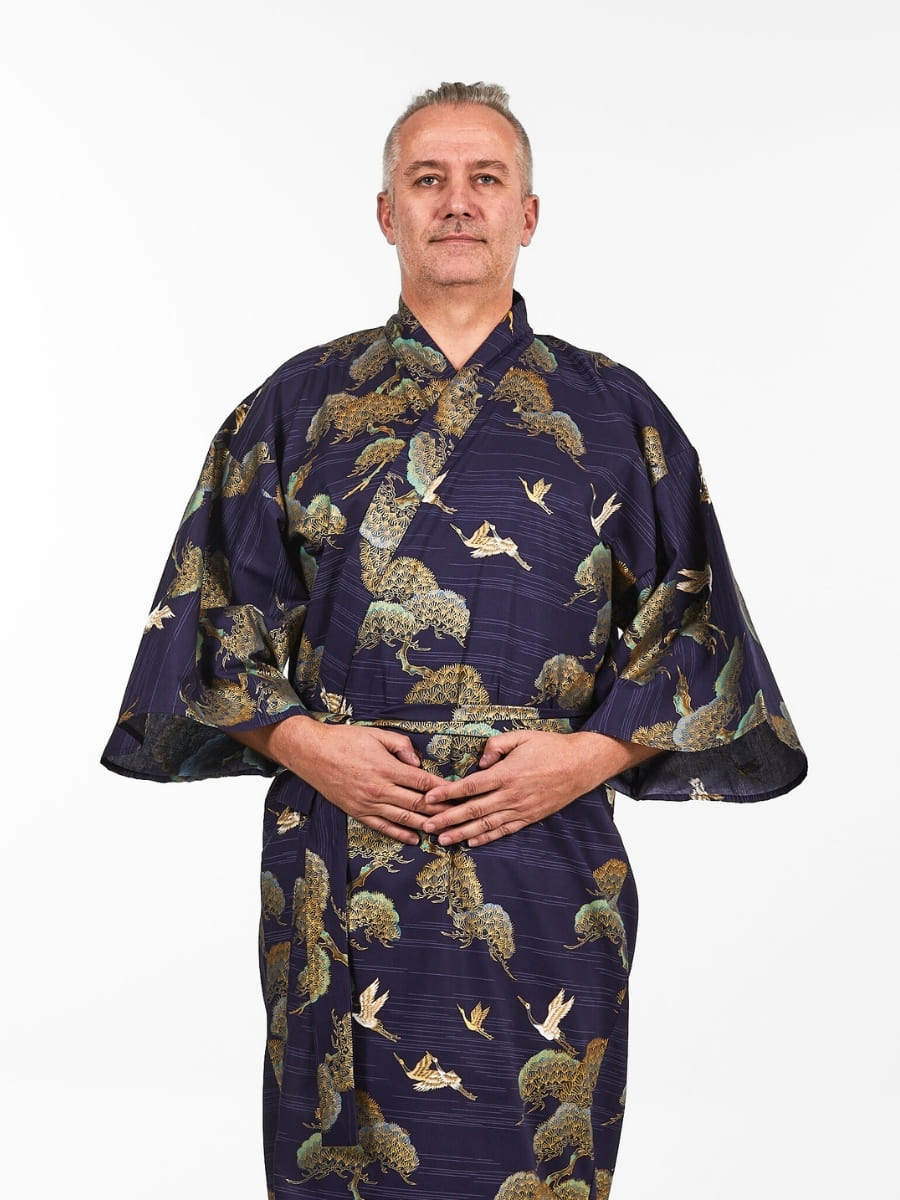 Japanse Kimono Heren - Crane & Pine One Size