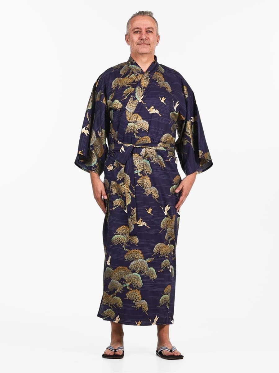 Japanse Kimono Heren - Crane & Pine One Size
