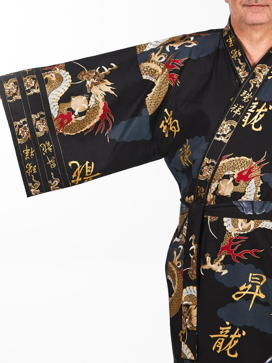 Japanse Kimono Heren - Dragon One Size