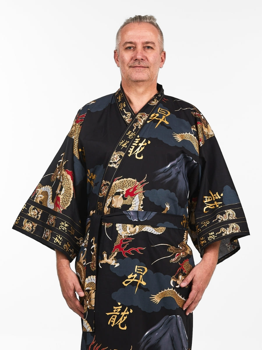 Japanse Kimono Heren - Dragon One Size