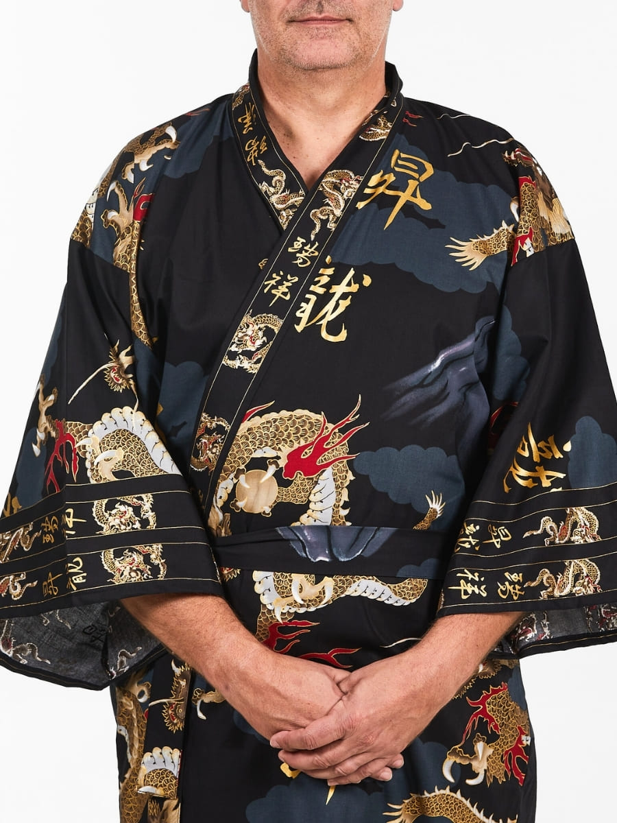Japanse Kimono Heren - Dragon One Size
