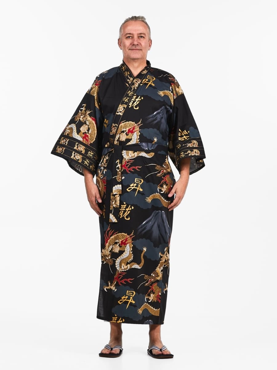 Japanse Kimono Heren - Dragon One Size