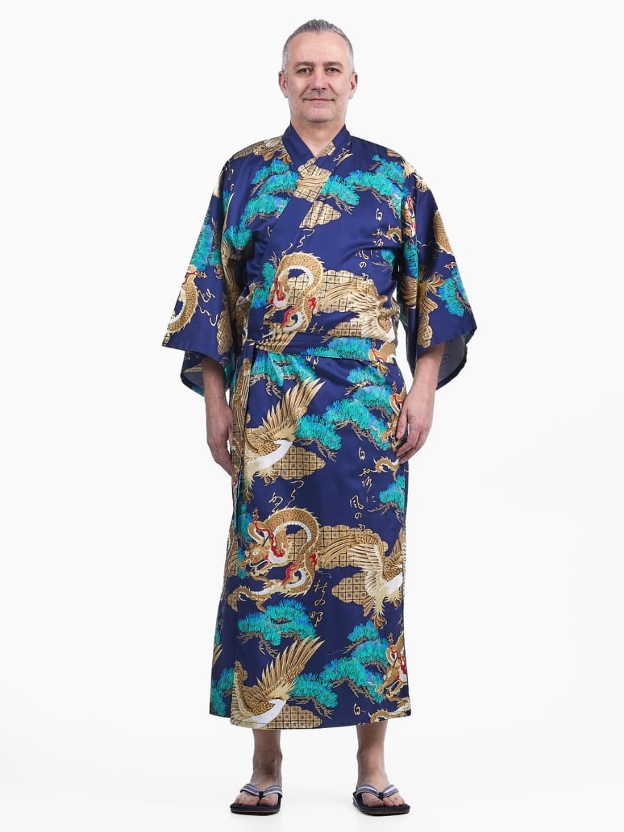 Japanse Kimono Heren - Ryū to Washi One Size