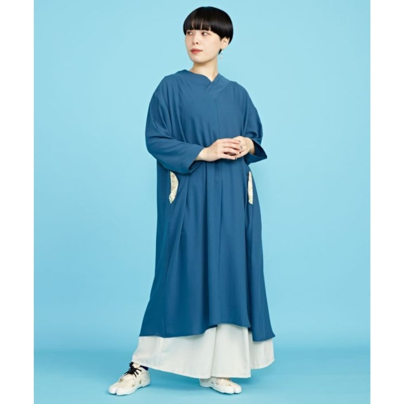 Japanse Kleding Dames - Moderne Blauwe Jurk