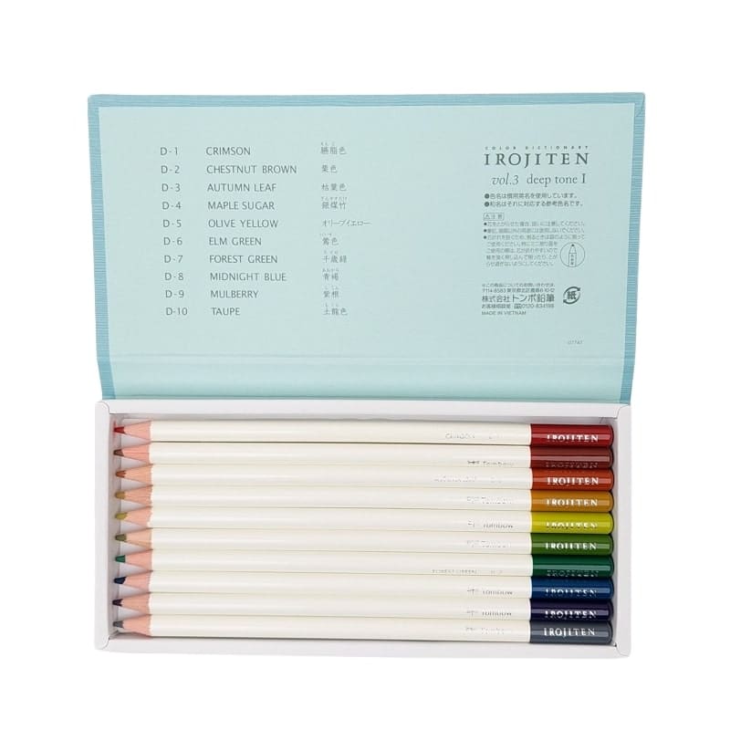 Japanse kleurpotloden Set - Irojiten Deel 1