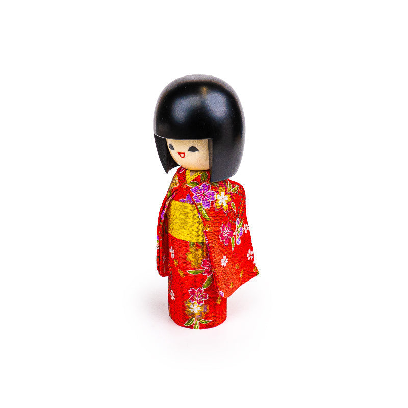 Japanse Kokeshi Pop - Egao Rood