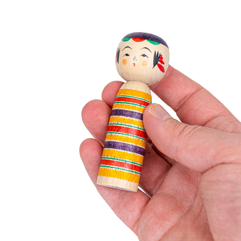 Japanse Kokeshi Pop - Yajiro Rokuro - 8,5 cm