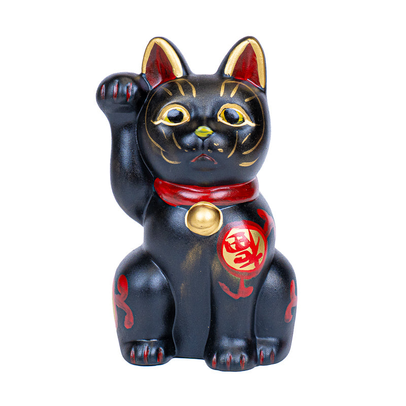 Japanse Maneki Neko - Zwart Keramiek