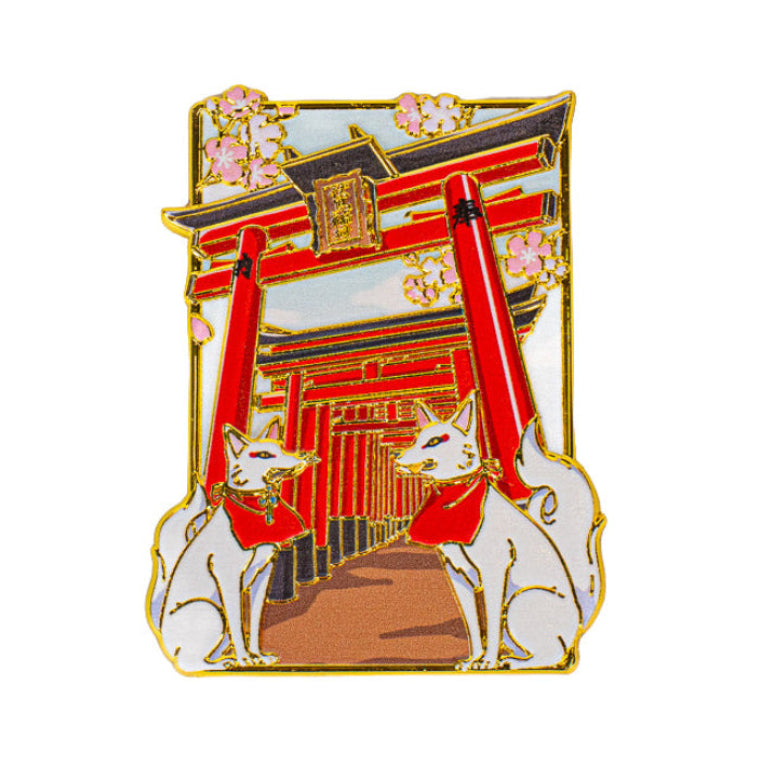 Japanse Metalen Magneet – Torii & Kitsune