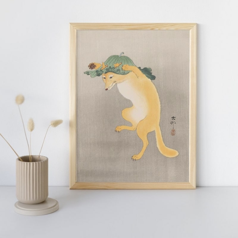 Japanse Muurdecoratie - Kitsune A3