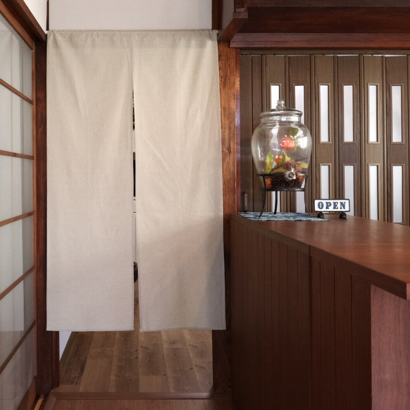 Japanse Noren Gordijn - Natuurlijk Linnen 85 x 150 cm
