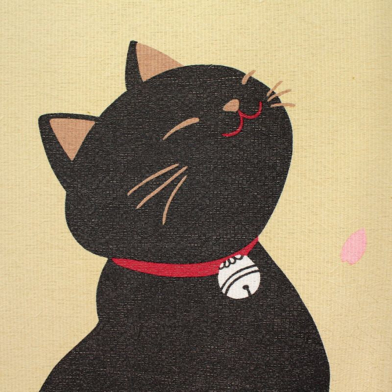 Japanse Noren Gordijn - Sakura Neko 85 x 150 cm