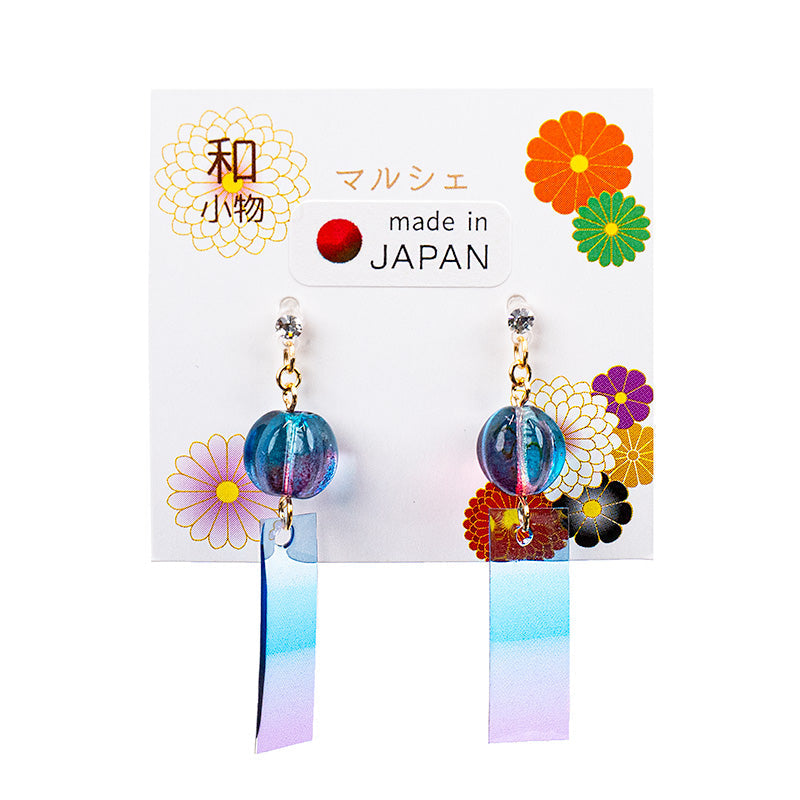 Japanse Oorbellen - Blauwe Windbel