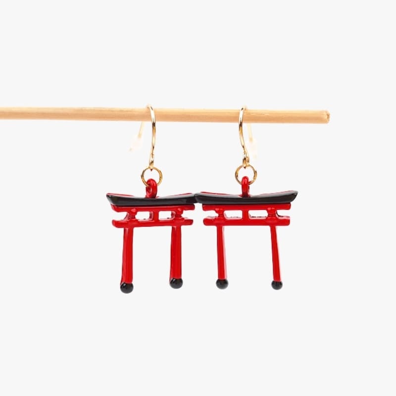 Japanse Oorbellen – Rode Torii Poort