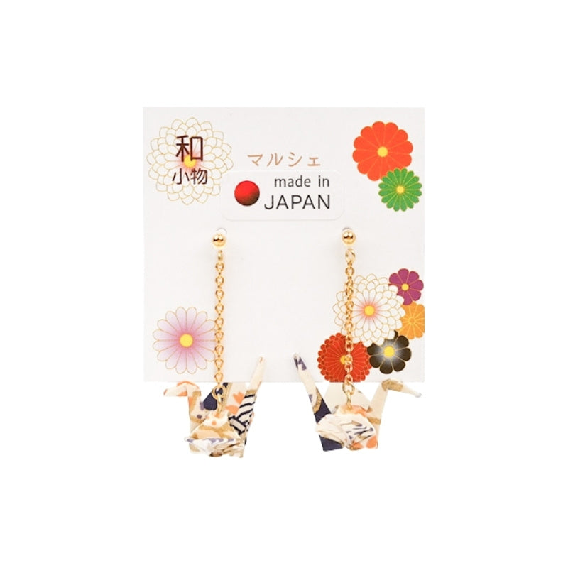 Japanse Oorbellen – Witte Kraanvogel Hangers