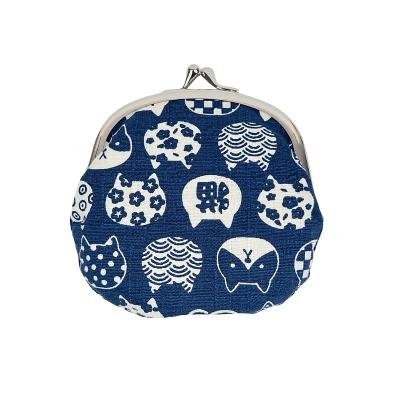 Japanse Portemonnee – Gamaguchi Neko Blauw