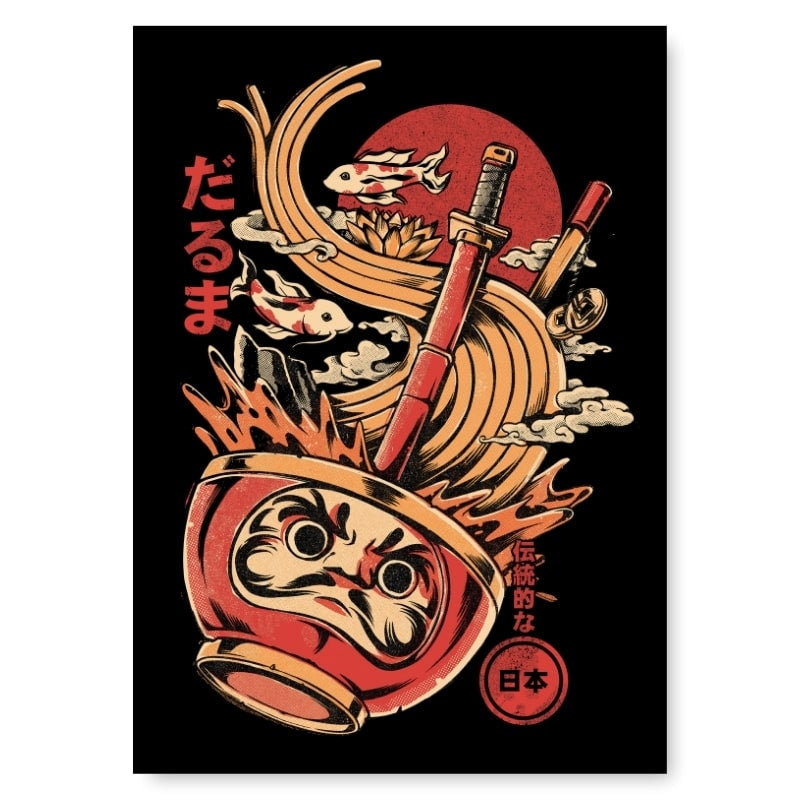 Japanse Poster - Daruma Ramen A3