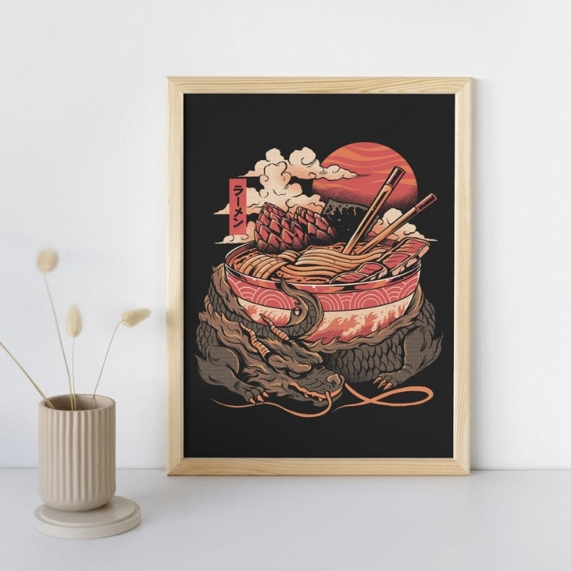 Japanse Poster - Draak Ramen A3