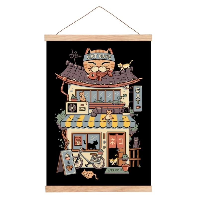 Japanse Poster - Neko Café A3