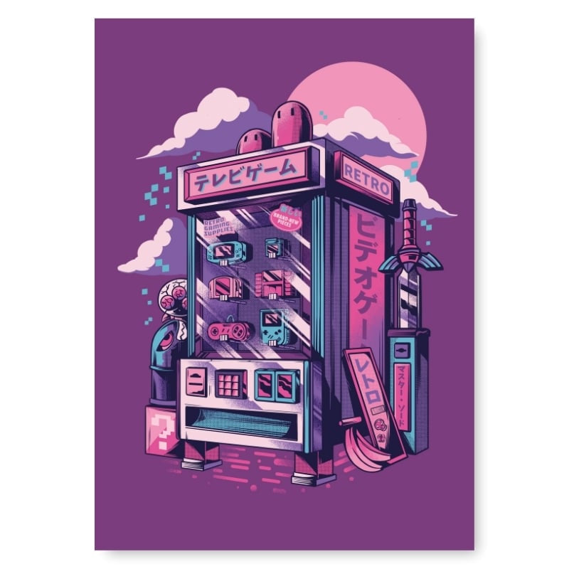 Japanse Poster - Retro Gaming A3