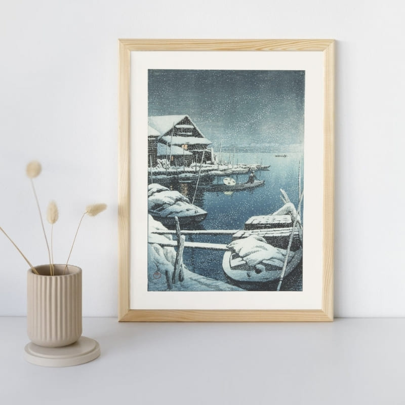 Japanse Poster - Sneeuw Bij Mukojima A3