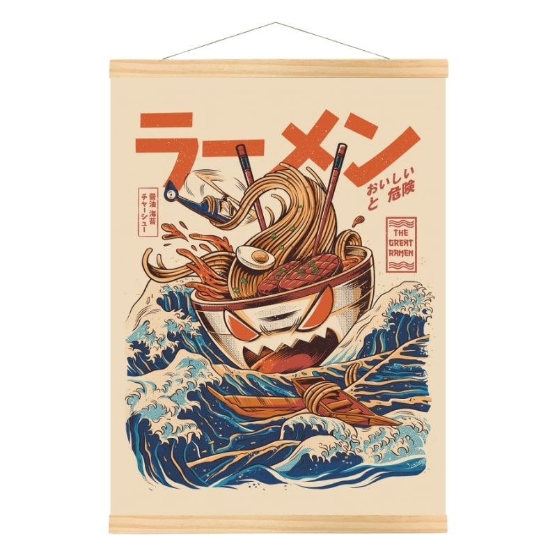 Japanse Poster - The Great Ramen of Kanagawa A3