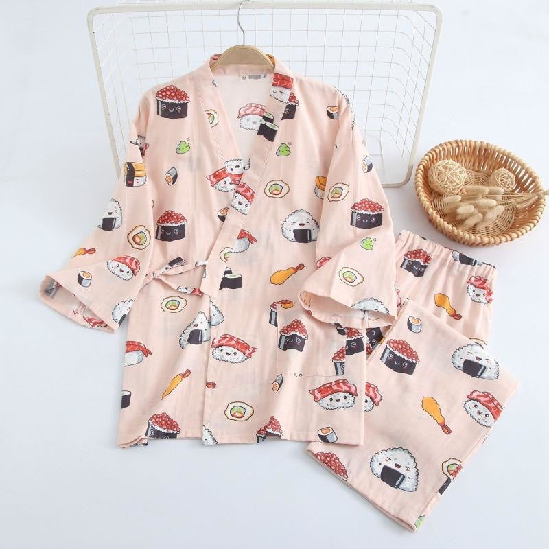 Japanse Pyjama Dames Roze / M