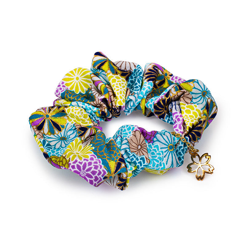 Japanse Scrunchie - Blauw