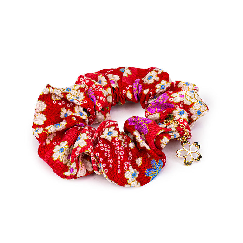 Japanse Scrunchie - Bloemen