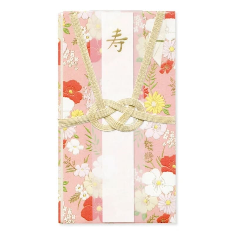 Japanse Shugi-Bukuro Envelop – Roze Bloemen