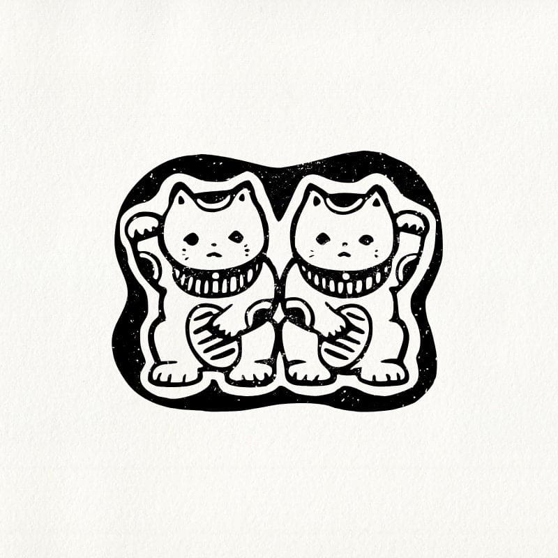 Japanse Stempel - Maneki Neko Tomikohan