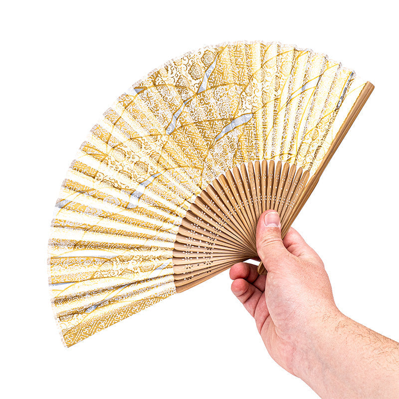 Japanse Waaier Mino Washi - Goud