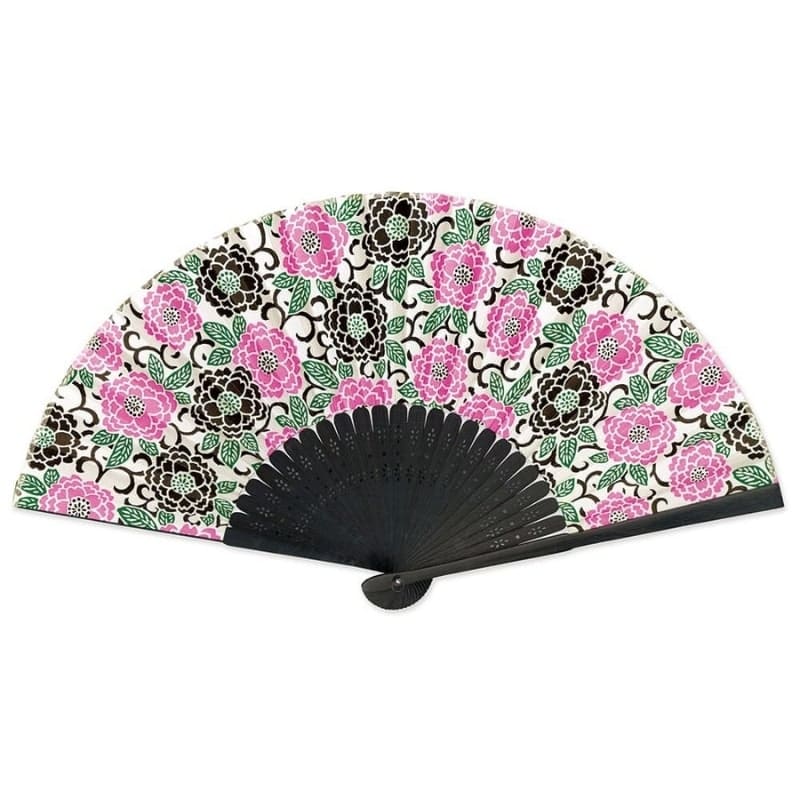 Japanse Waaier - Yuzen Botan Roze