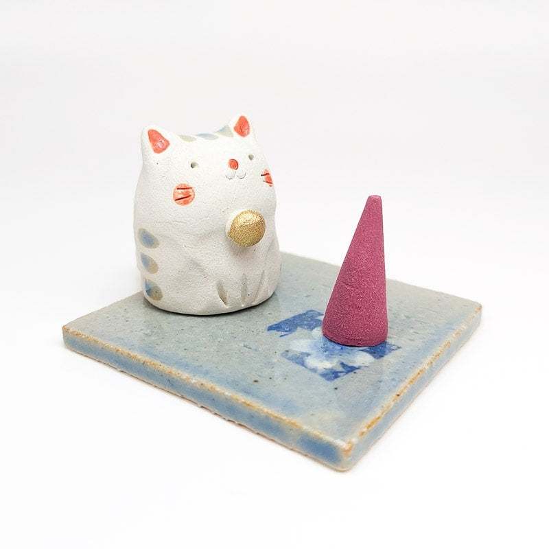 Japanse Wierookhouder - Kat