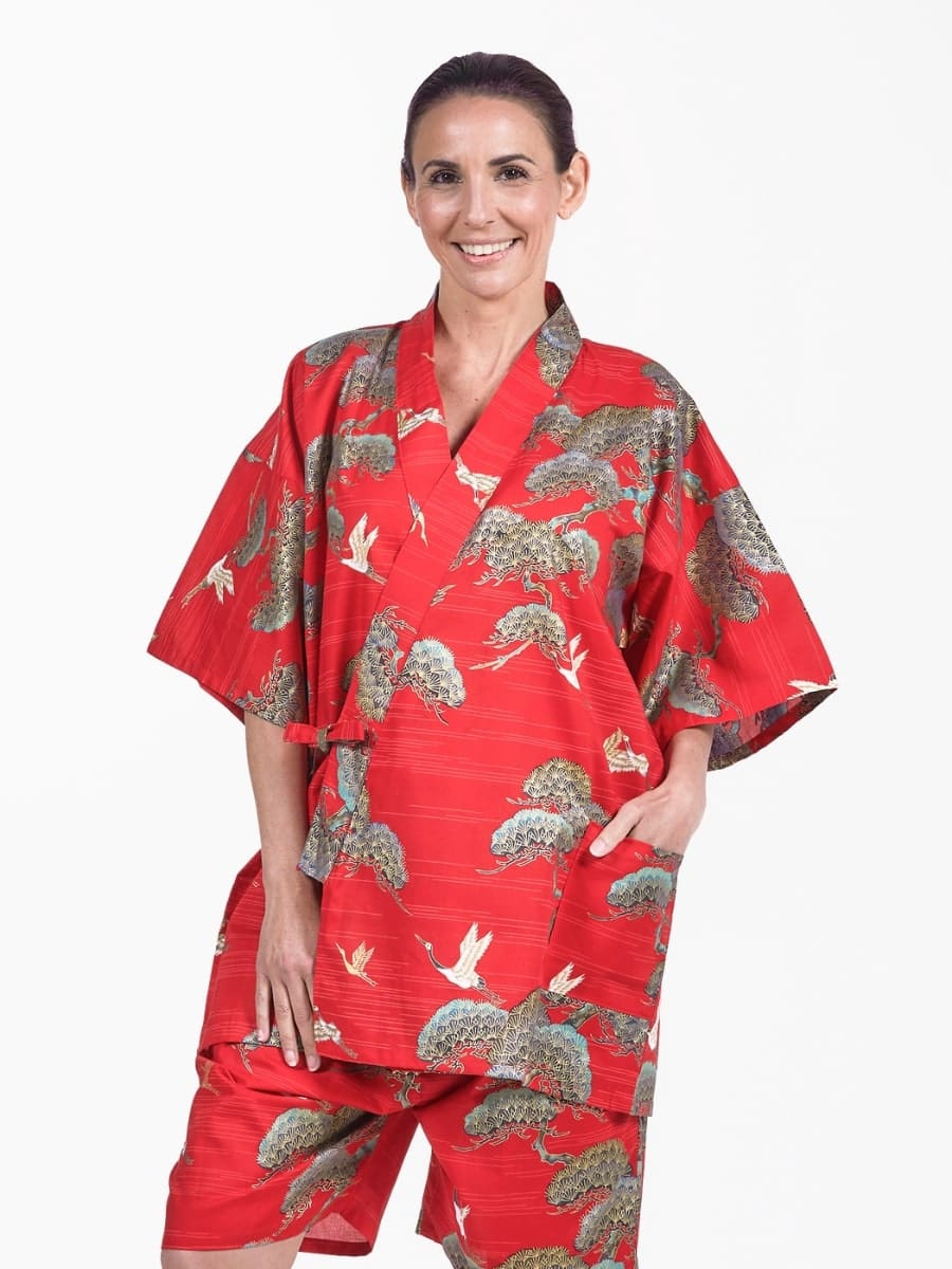 Jinbei Dames – Rood Kraanvogel &