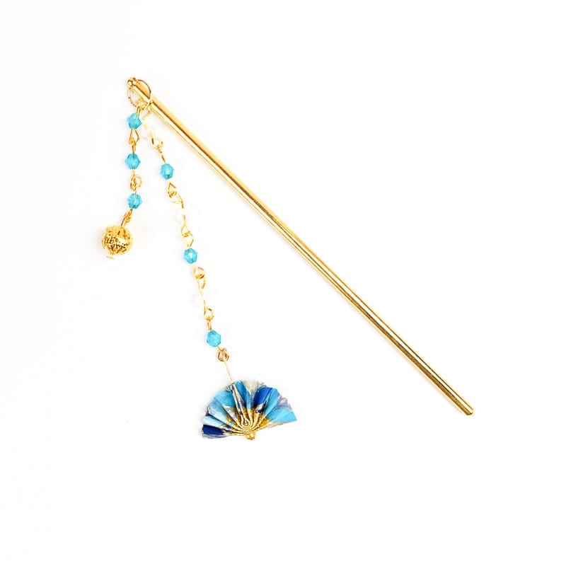 Kanzashi Blauwe Waaier