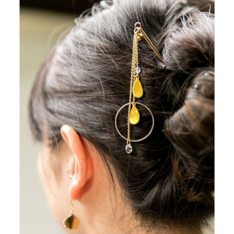 Kanzashi Gele Bloemblaadjes