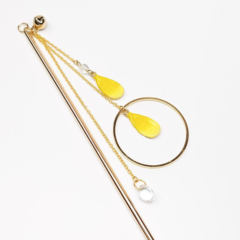 Kanzashi Gele Bloemblaadjes