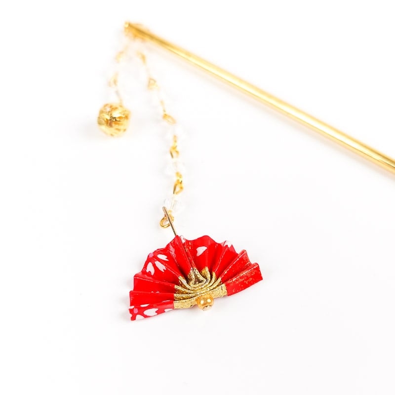 Kanzashi Rode Waaier