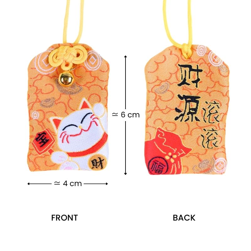 Kawaii Oranje Omamori - Maneki Neko