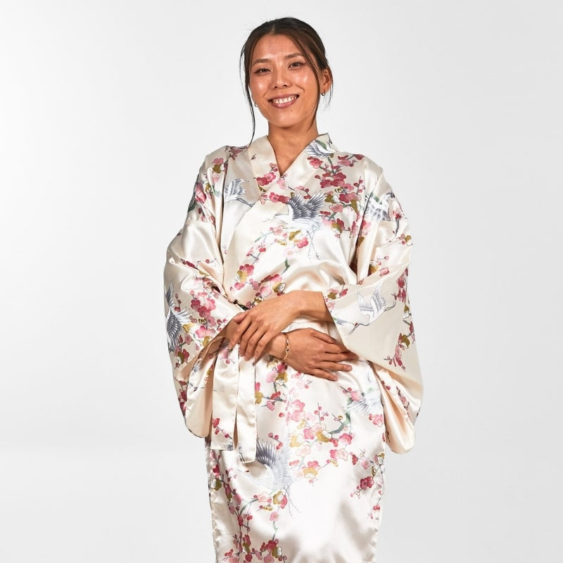 Japanse Kimono Ume to Tsuru voor dames - Een maat