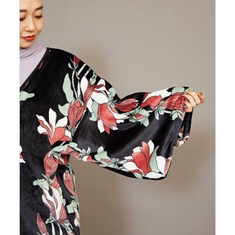 Kimono Pyjama Fleece Zwart