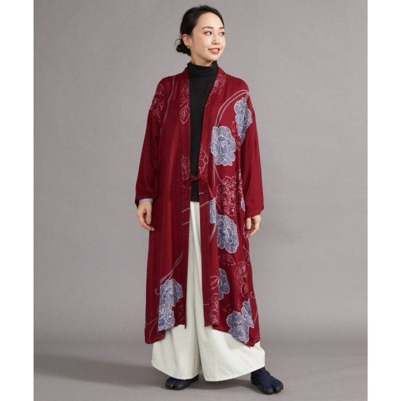 Kimono Vest Lang - Rood
