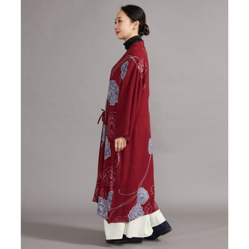 Kimono Vest Lang - Rood