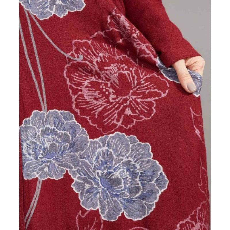 Kimono Vest Lang - Rood