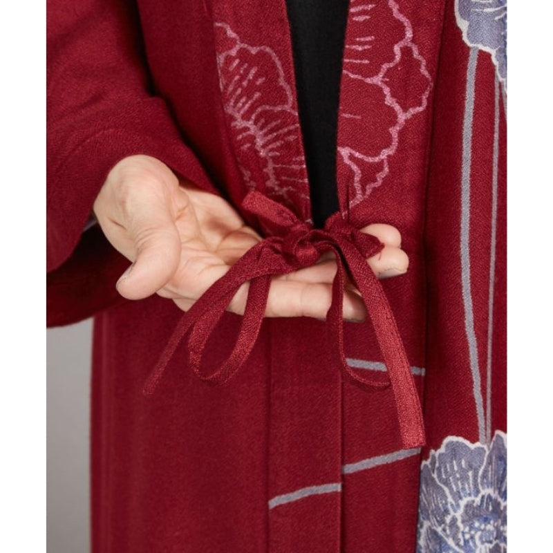 Kimono Vest Lang - Rood