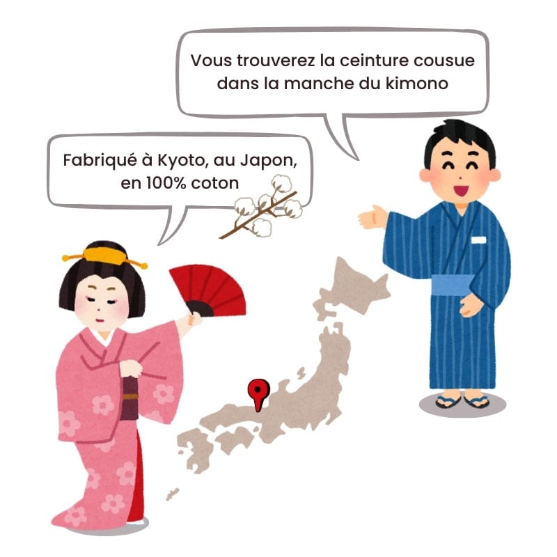 Kimono Yukata Femme Pivoine & Geisha