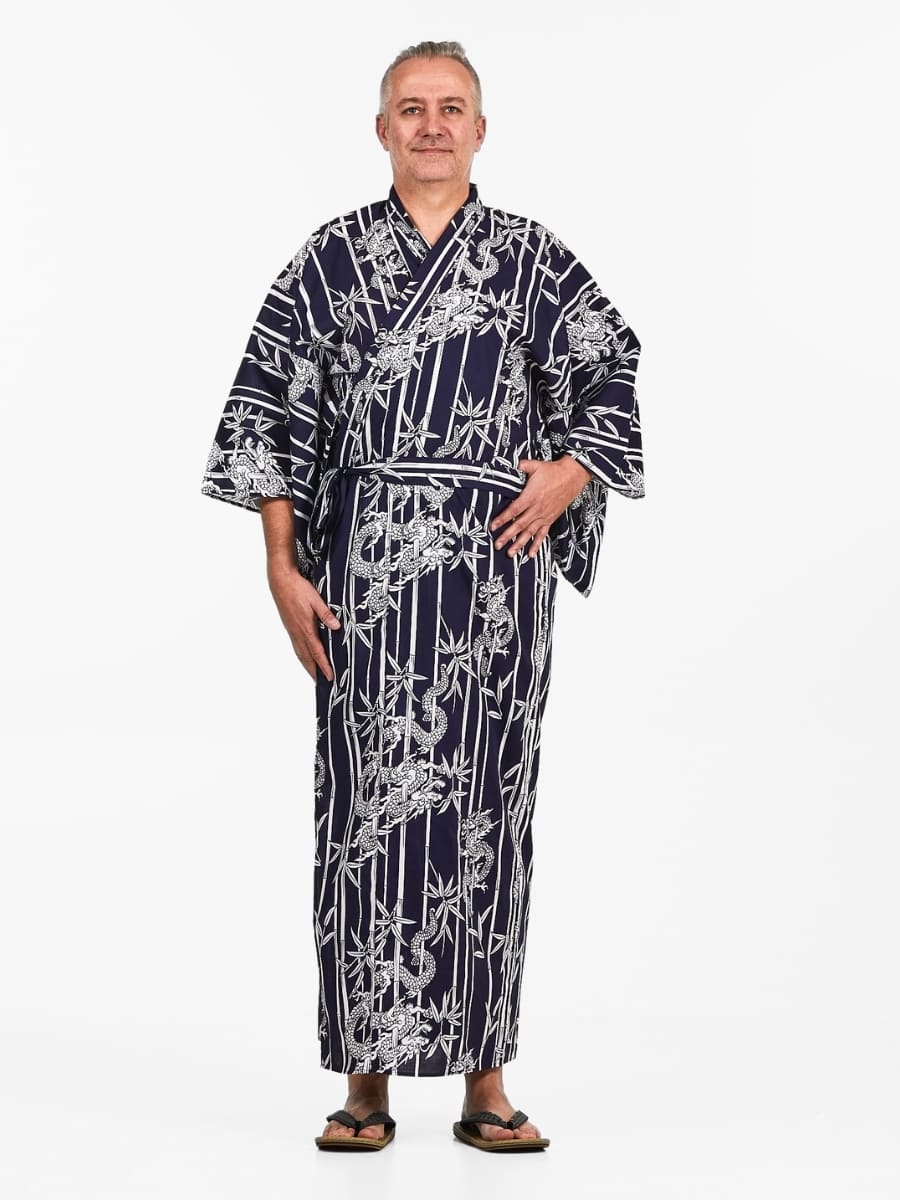Kimono Yukata Heren - Bamboo & Dragon