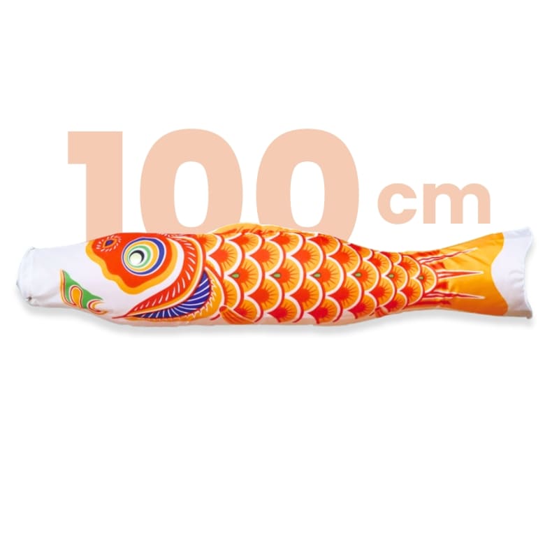 Traditionele Japanse Koinobori Oranje - 100 cm